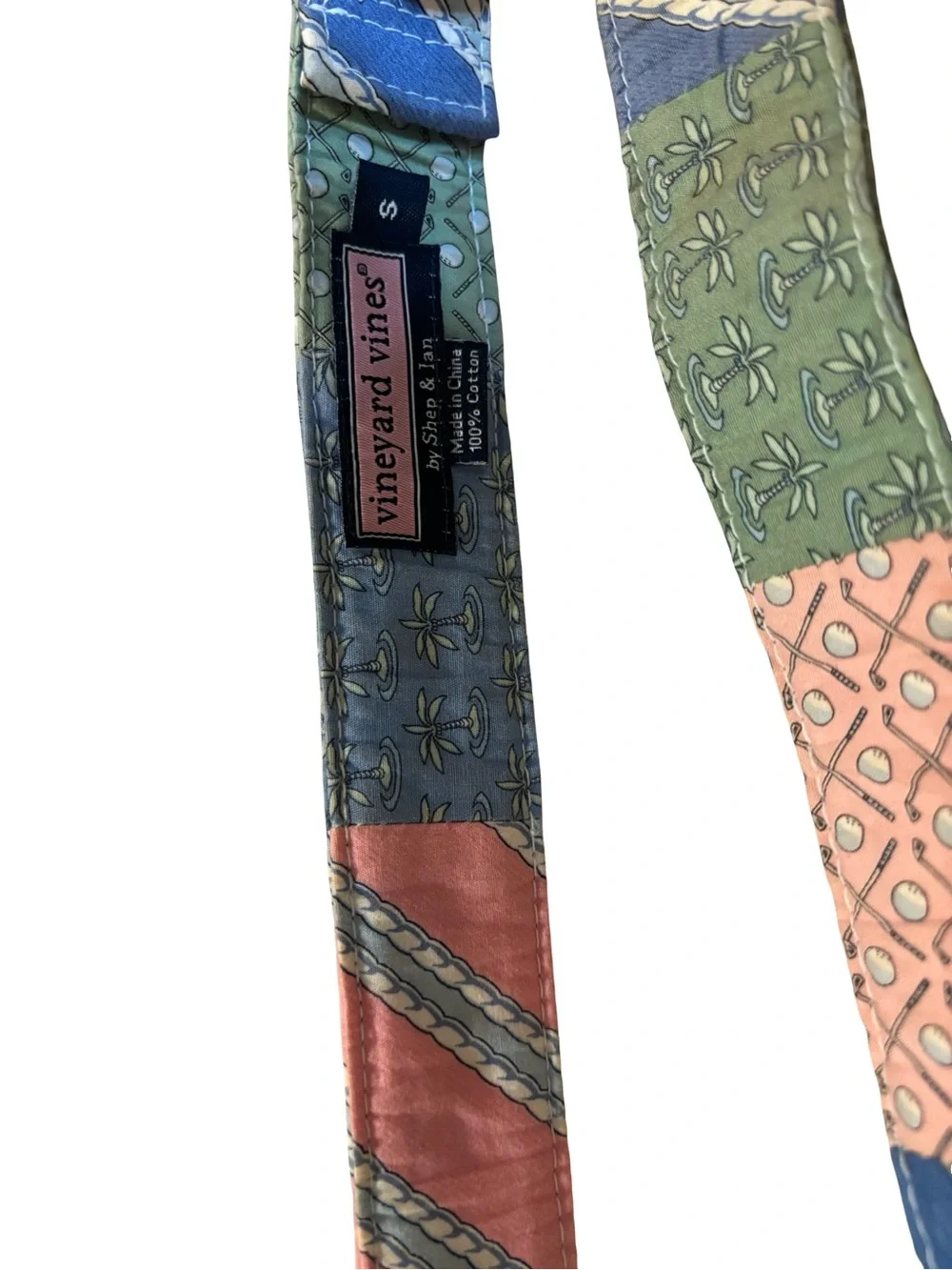 Vineyard Vines Signature Patchwork Belt, 100% Cotton, Small beach belt 🏝️⛵️